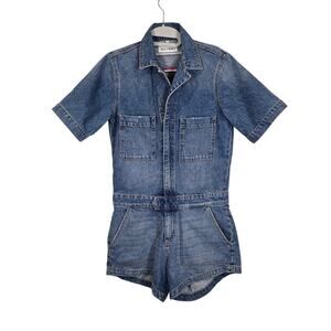 Women's DL1961 Denim Hannah Romper 100% Cotton Jean Shorts | Size Small